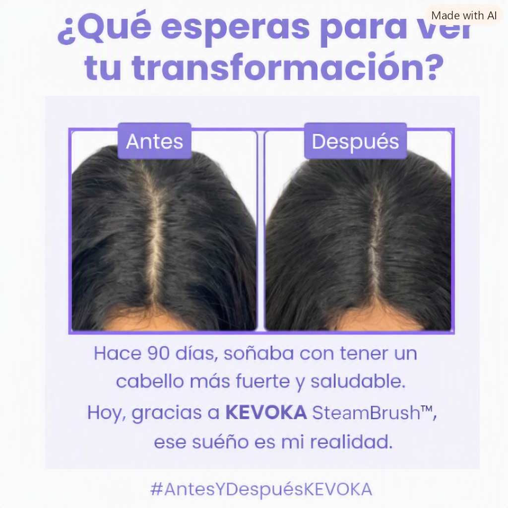 KEVOKA SteamBrush™ | Cepillo Vaporizador Capilar 4 en 1